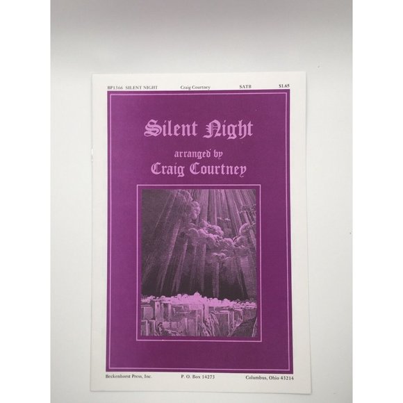 Silent Night by Craig Courtney SATB Choral Music Beckenhorst Press BP1366 - Picture 1 of 4